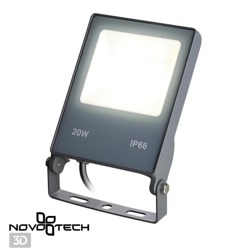 Фото №3  NOVOTECH 358577 STREET NT21 764 темно-серый Ландшафтный светильник (прожектор) IP66 LED 20W 4000K 100-300V ARMIN