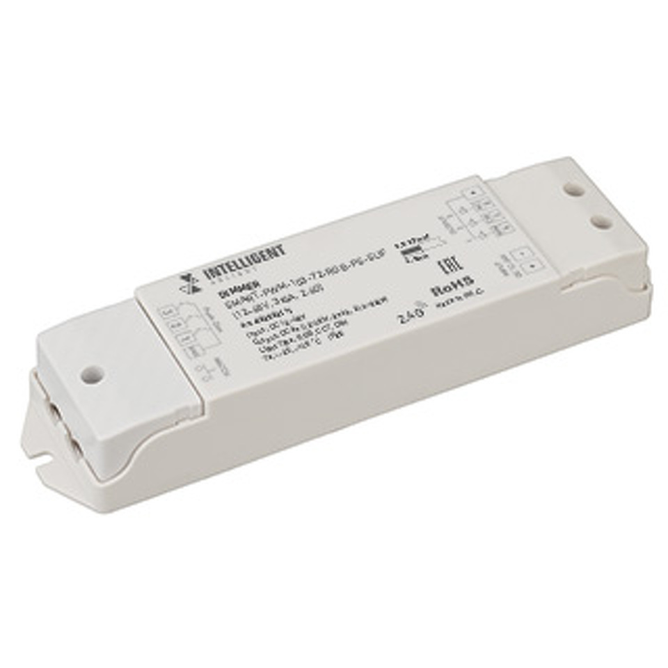 Фото №1  IARL INTELLIGENT ARLIGHT Диммер SMART-PWM-103-72-RGB-PS-SUF Grey (12-48V, 3x6A, 2.4G) ( IP20 Пластик, 5 лет)