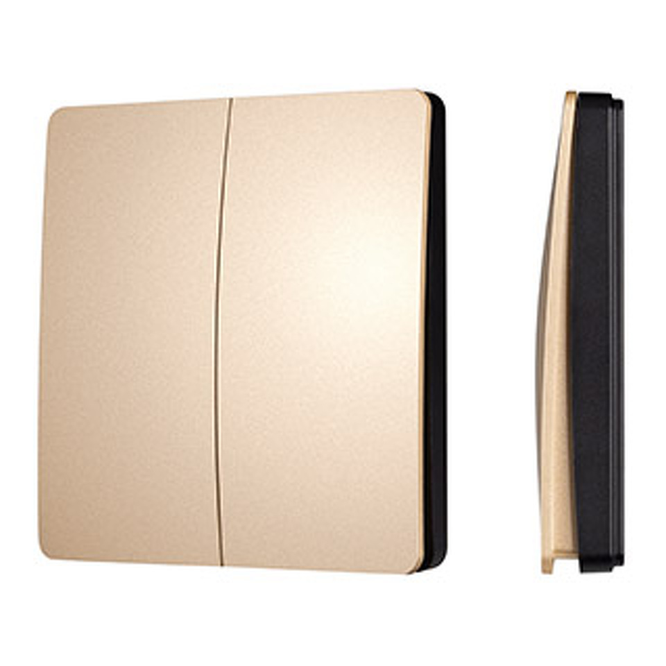 Фото №1  IARL INTELLIGENT ARLIGHT Кнопочная панель KINETIC-801-22-2G-WP-SUF Gold (No battery, IP67, 433Mhz) ( IP67 Пластик, 3 года)