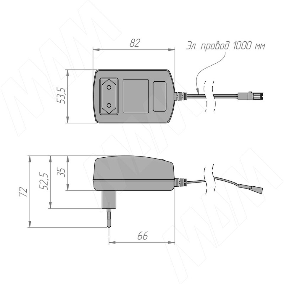 Фото №2  PULSE Адаптер питания, AC-220/DC-12V, 24W (PA12V-IP20-24W)