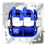 Превью фото №4  Розетка Розетка компьютерная встраиваемая VOLTUM S70 двойная RJ45+RJ45 кат.6, (кашемир)