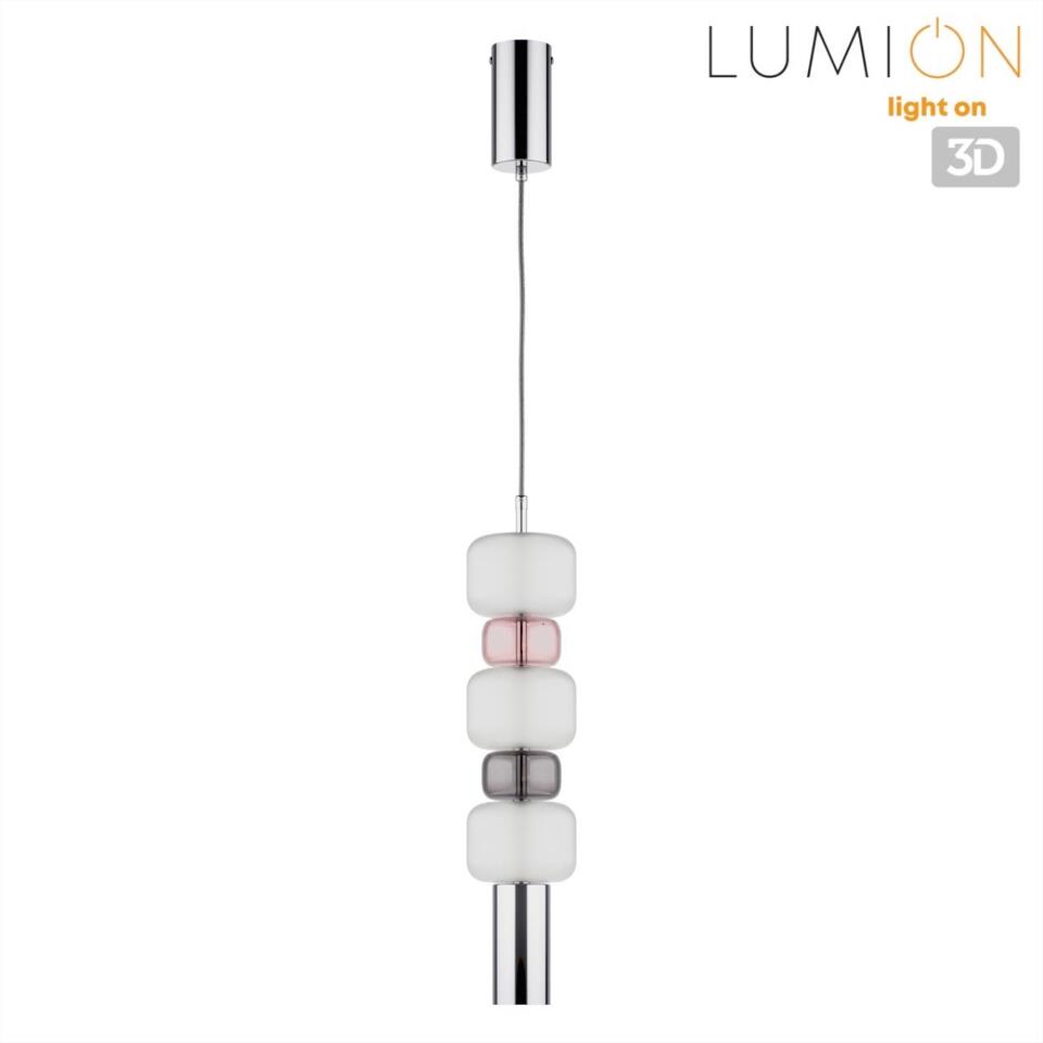 Фото №4  Подвесной светильник LUMION 6505/1A SUSPENTIONI LN26 385 хром, розовый, белый Подвес GU10 50W 220V VERONA