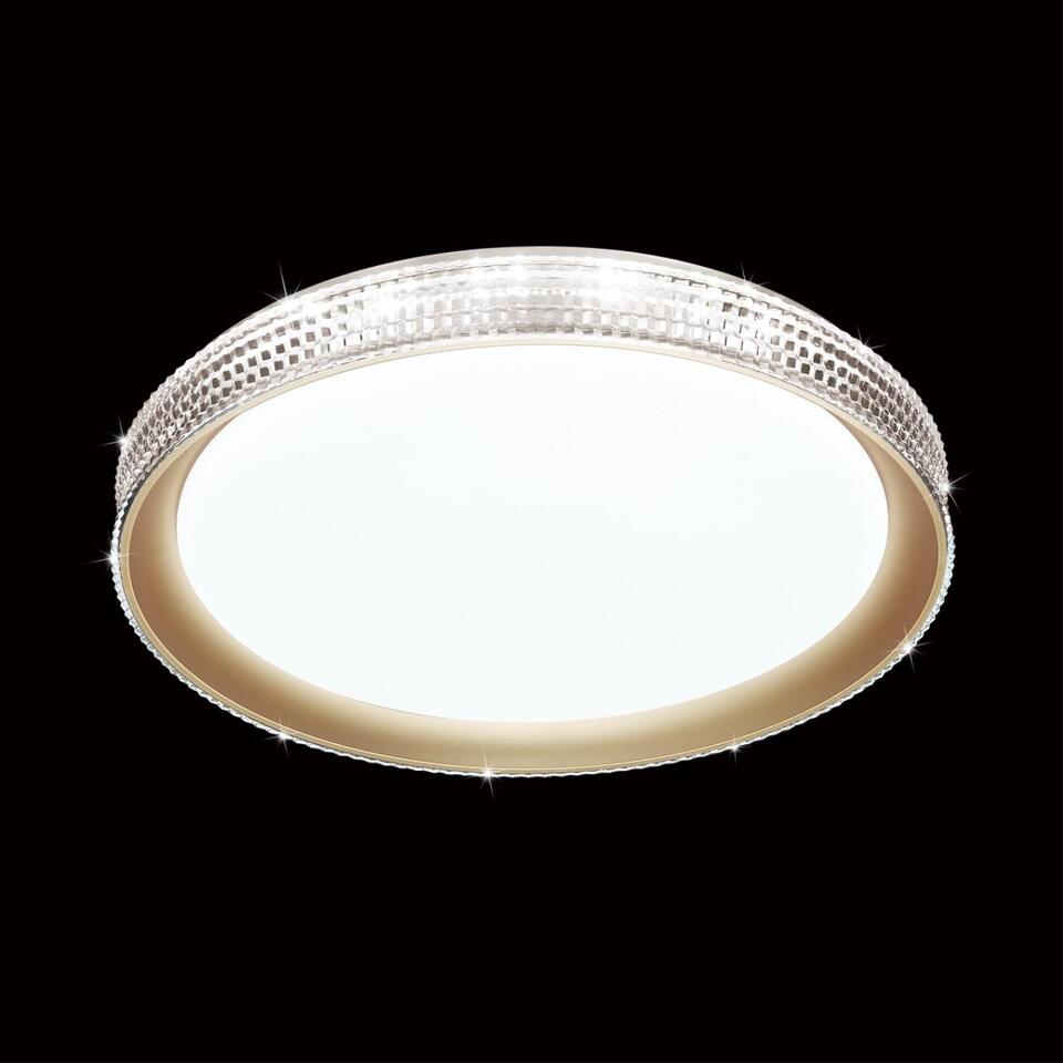 Фото №6  SONEX 3054/DL PALE SN 000 Светильник пластик/белый/золотистый LED 48Вт 3000-6300K D395 IP43 пульт ДУ SHINY