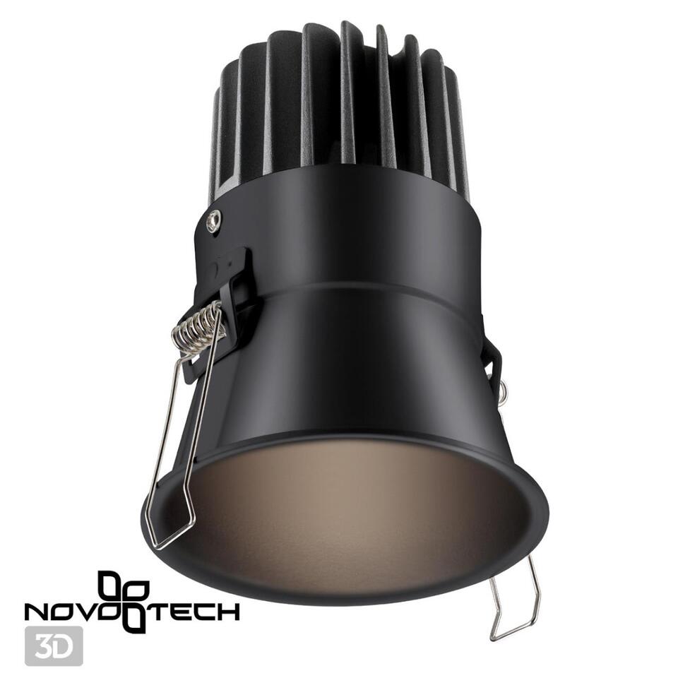Фото №7  NOVOTECH 358911 SPOT NT22 442 черный Встраиваемый светодиодный светильник с переключателем цветовой температуры IP20 LED 3000К\4000К\6000К 18W 220V LANG