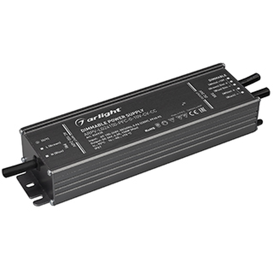 Фото №1  Arlight Блок питания ARPV-LG24150-PFC-0-10V-CV-CC (24V, 6.3A, 150W) ( IP67 Металл, 5 лет)