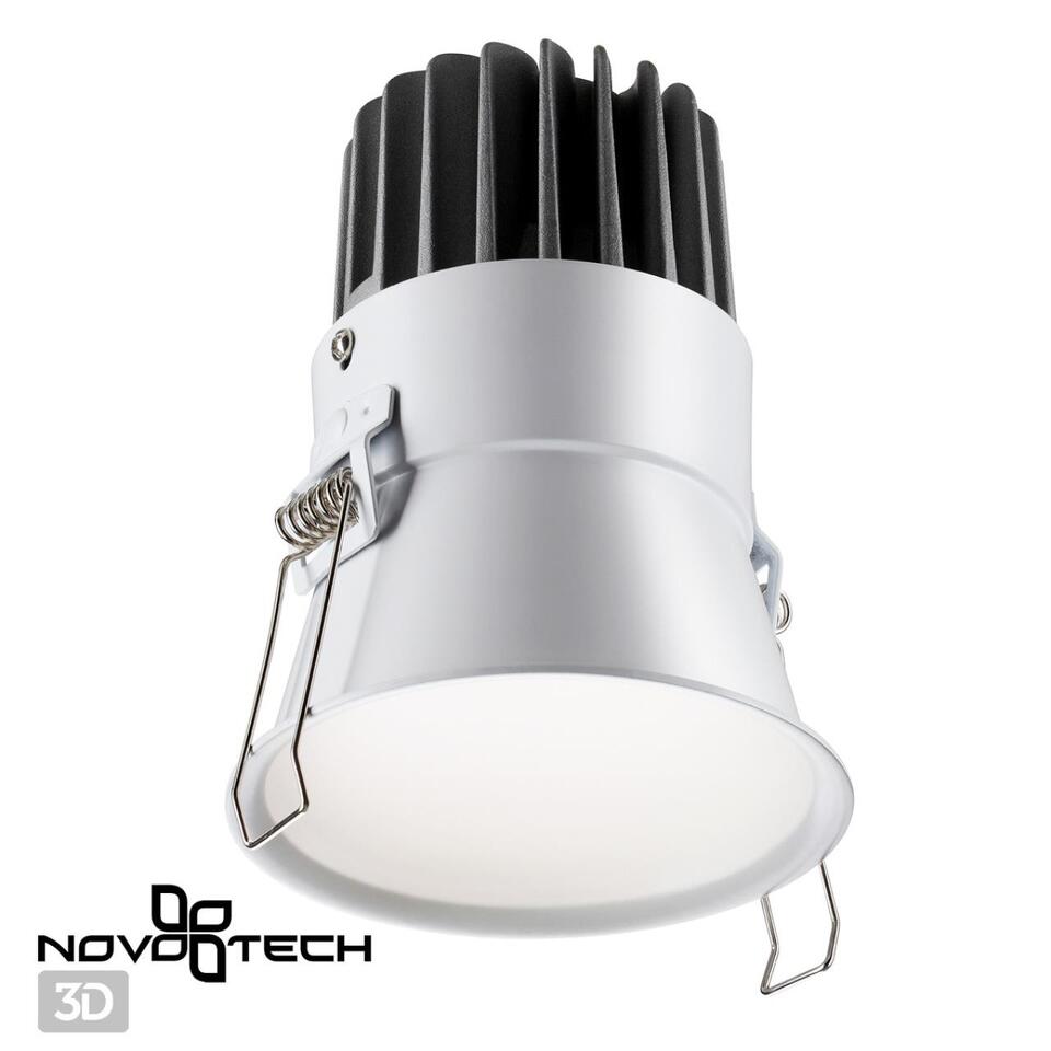 Фото №7  NOVOTECH 358910 SPOT NT22 442 белый Встраиваемый светодиодный светильник с переключателем цветовой температуры IP20 LED 3000К\4000К\6000К 18W 220V LANG