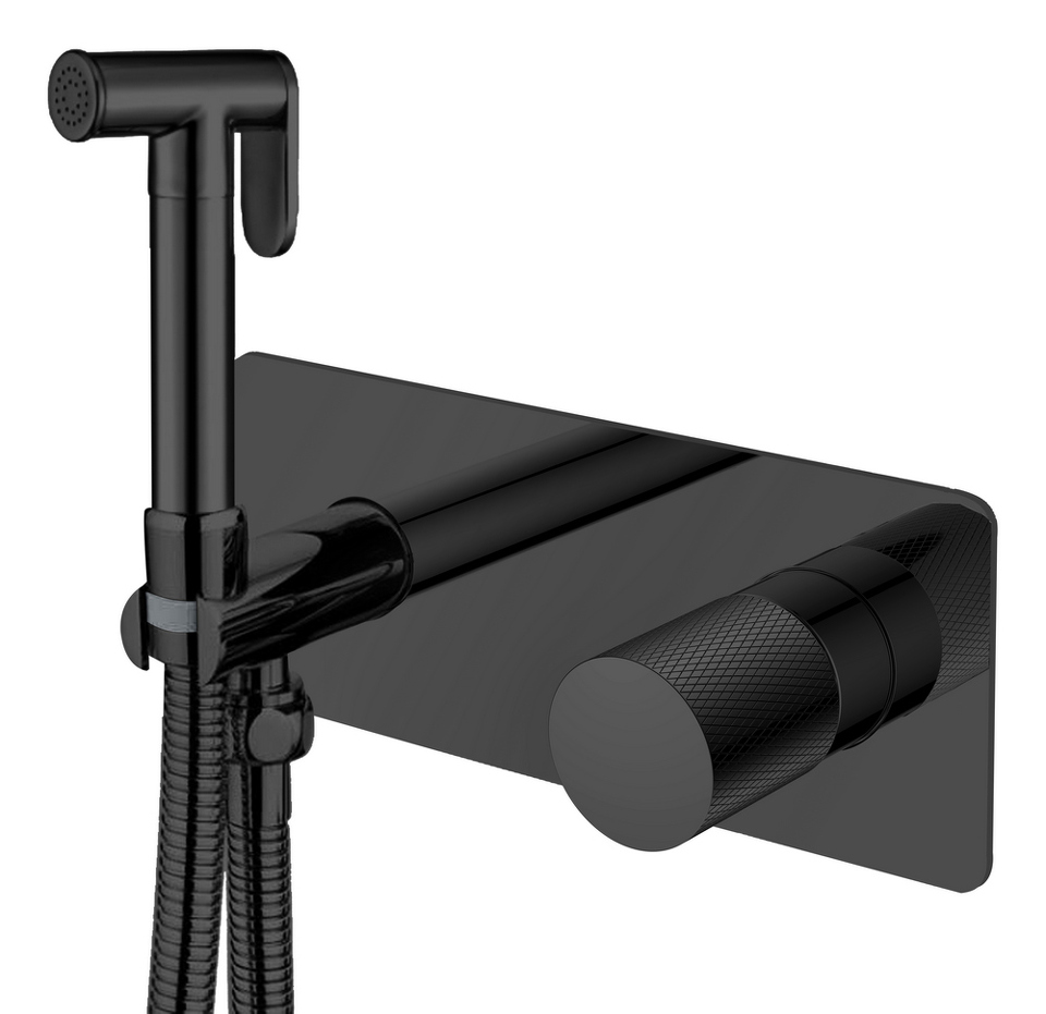 Фото №2  Boheme Смеситель гигиенический STICK BLACK TOUCH BLACK