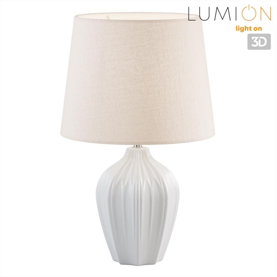 Фото №7  Настольная лампа LUMION 8120/1T COMFI LN26 477 белый, керамика/текстиль Настольная лампа E27 1*60W 220V SONA