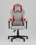 Превью фото №5  Кресло Кресло спортивное TopChairs Phantom ткань серо-красный