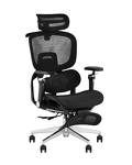 Превью фото №1  Кресло офисное TopChairs Prodigy с оттоманкой черный
