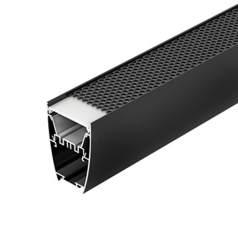 Фото №1  Arlight Профиль LINE-5075-U-HONEYCOMB-2000 BLACK ( Алюминий)