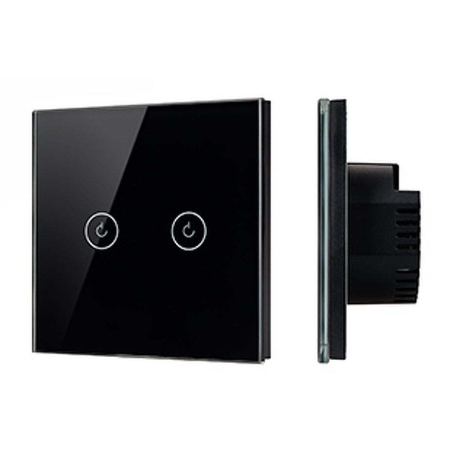 Фото №1  Arlight Выключатель сенсорный SWT-OMALI-S02-ZB-BK (250V, 10A, Zigbee) ( Стекло)