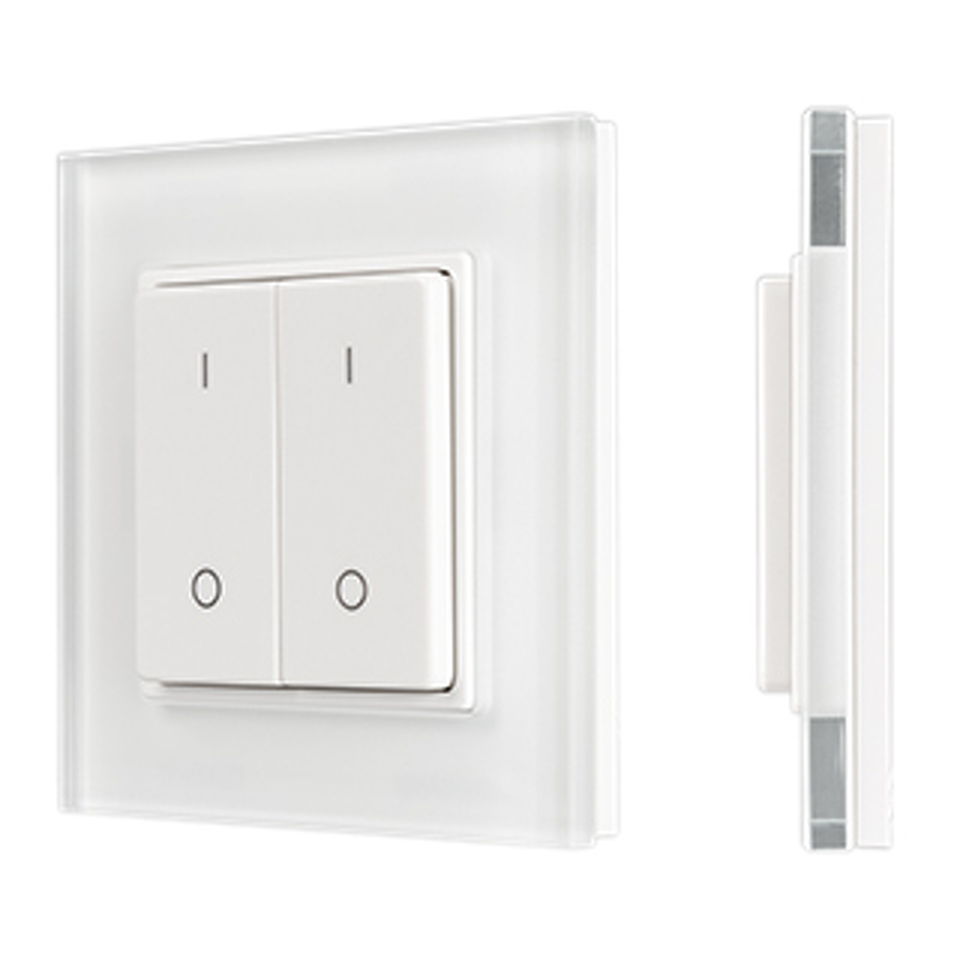Фото №1  Arlight Панель SMART-P47-DIM-G-SUF (3V, 2 зоны, Knob, 2.4G) ( Пластик)