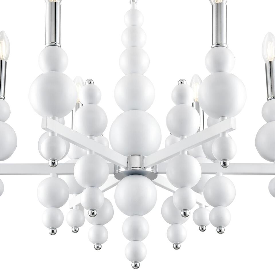Фото №11  Люстра LUMION 8260/6 MODERNI LN26 126 белый/хром, металл Люстра E14 6*40W 220V NANA