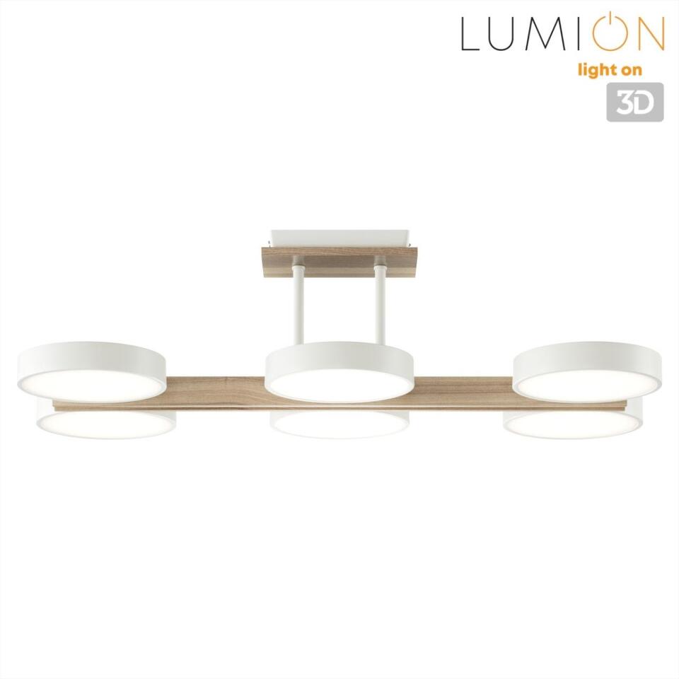 Фото №9  LUMION 8030/108CL LEDIO LN26 345 белый, дерево/металл/акрил Потолочный светильник LED 108W 3000/4000/6000К 220V PLATO