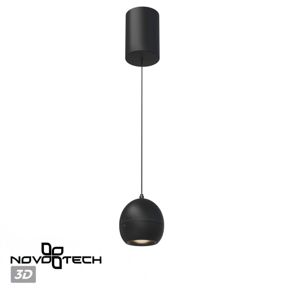 Фото №8  Подвесной светильник NOVOTECH 359342 OVER NT24 322 черный Светильник подвесной с механизмом регулировки высоты, провод 2м IP20 LED 7W 3000K 760Лм 170-265V SFERO