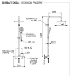 Превью фото №2  Душевая система термостатическая Remer Absolute ST32X8CPSD25