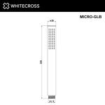 Превью фото №3  Душевая лейка WHITECROSS MICRO-GLB (брашированное золото)