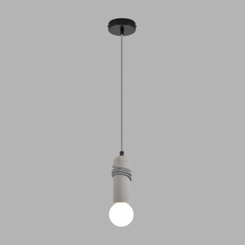 Фото №7  Подвесной светильник LUMION 8365/1A ECO LN26 330 черный/серый, металл/бетон Подвес E27 LED 10W 220V TESLA