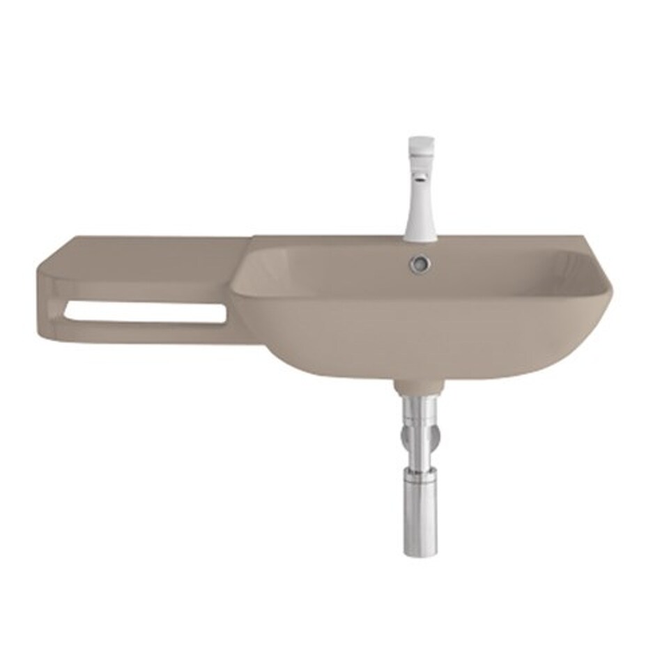 Фото №5  Раковина 40813 / PCV80D Althea Cover раковина подвесная 80x46  Матовый бежевый Plus-Ton®