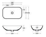 Превью фото №6  Раковина 40234 Althea Cover раковина накладная 58x35  Матовый белый Plus-Ton®