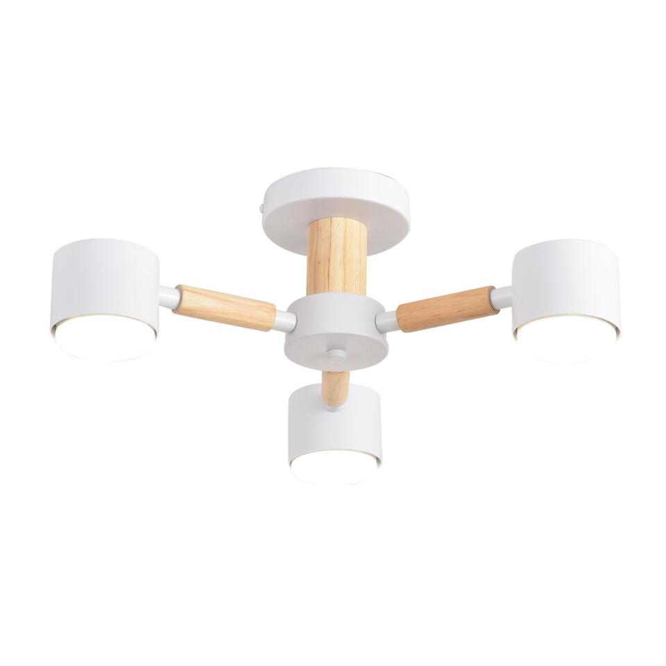 Фото №7  LUMION 8306/3C COMFI LN26 333 белый, металл/дерево Светильник потолочный GX53 LED 3*7W 220V VUDI