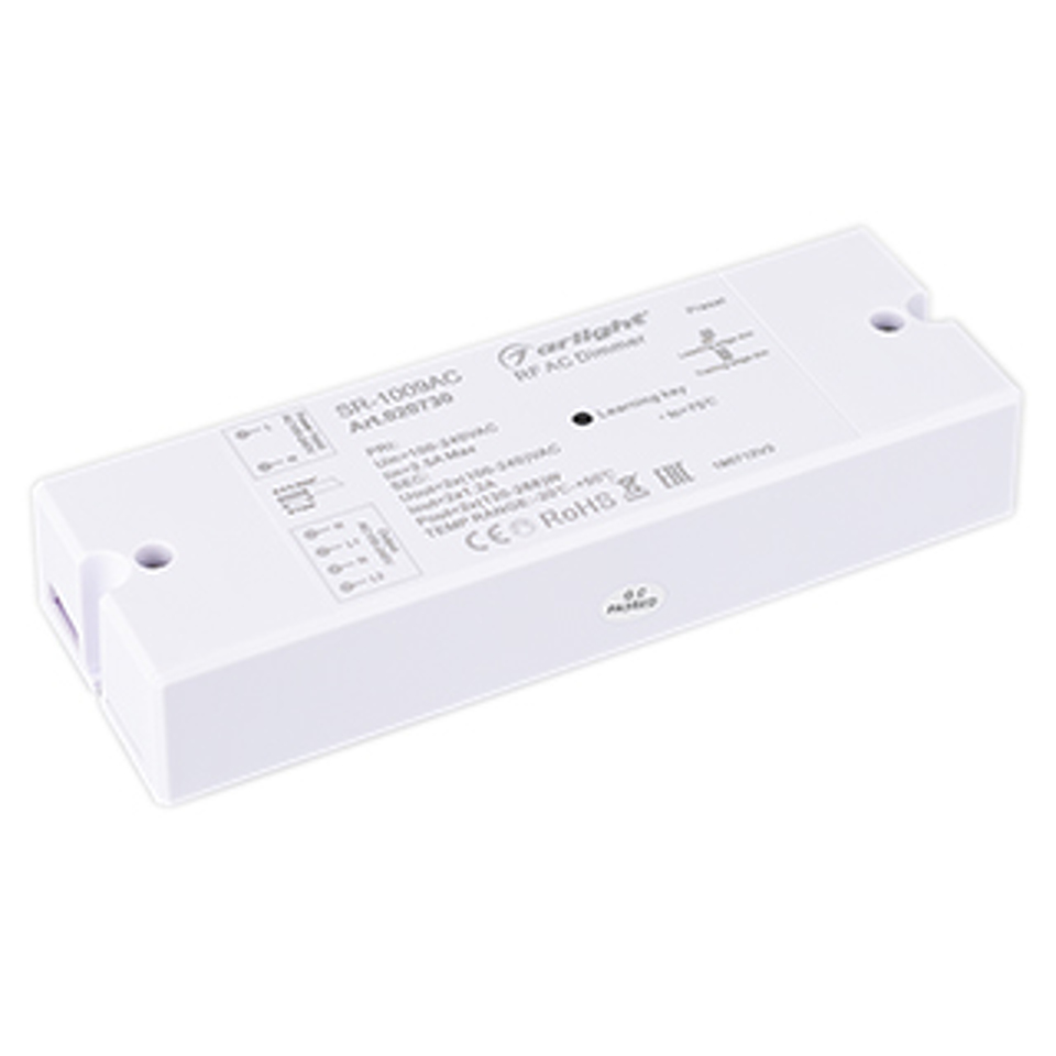 Фото №1  Arlight Диммер SR-1009AC (230V, 2x1.2A) ( IP20 Пластик, 3 года)