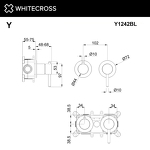 Превью фото №2  Смеситель скрытого монтажа на 2 потребителя WHITECROSS Y Y1242BL (черный мат)
