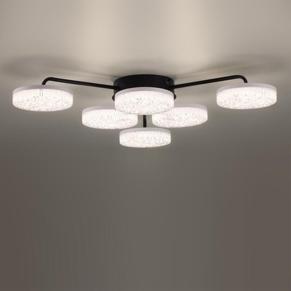 Фото №12  Люстра LUMION 8236/6CL LEDIO LN25 000 черный, металл/акрил Люстра потолочная с ПДУ LED 85W 3000-6000К 220V DIDANA