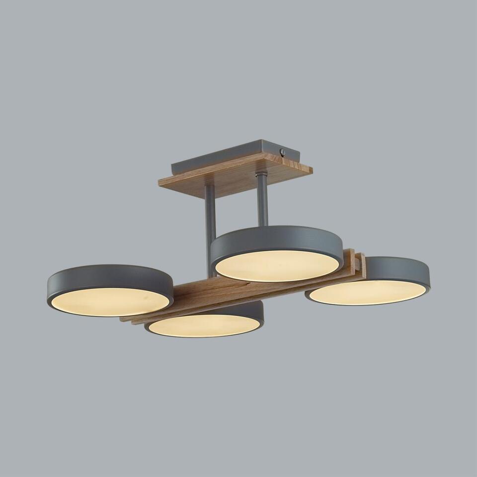 Фото №9  LUMION 8031/72CL LEDIO LN26 345 серый, дерево/металл/акрил Потолочный светильник LED 72W 3000/4000/6000К 220V PLATO