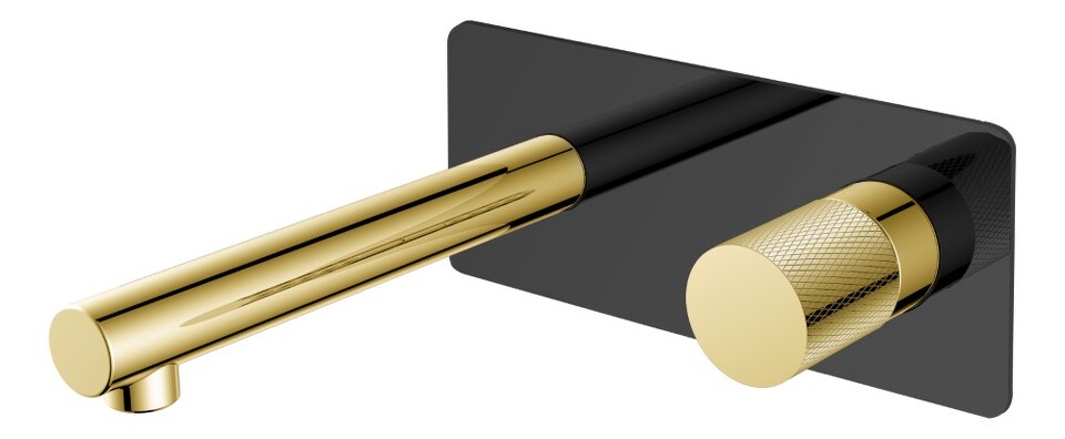 Фото №2  Boheme Смеситель STICK из стены BLACK TOUCH GOLD