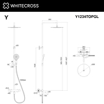 Превью фото №3  Термостатическая система для ванны наружного монтажа WHITECROSS Y Y1234TOPGL (золото)