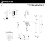 Превью фото №3  Термостатическая душевая система скрытого монтажа WHITECROSS Y YSET09TOPNIB (брашированный никель)