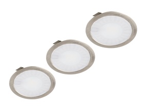 Фото Forma e Funzione Комплект из трансформатора и 3-х врезных светодиодных светильника SUN, 24V, дневной, сталь