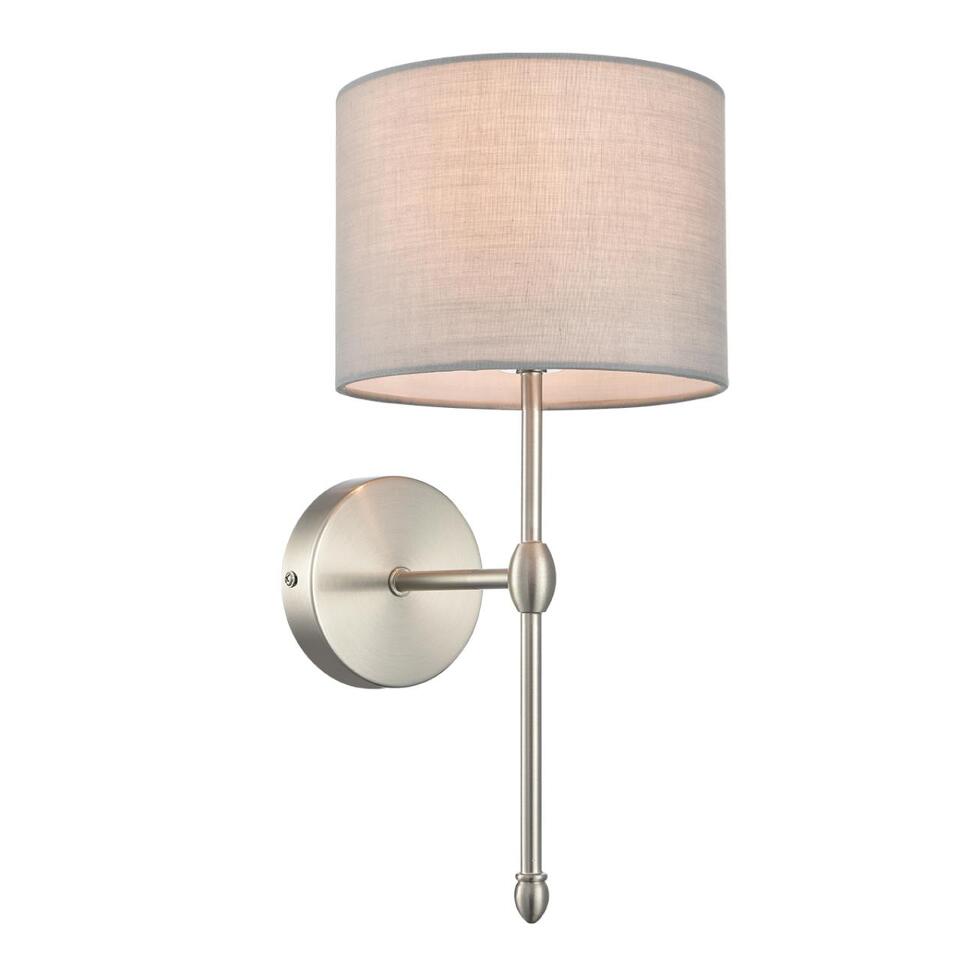 Фото №10  LUMION 8262/1W CLASSI LN26 061 металл/текстиль, никель/серый Бра E14 1*40W 220V LATTI