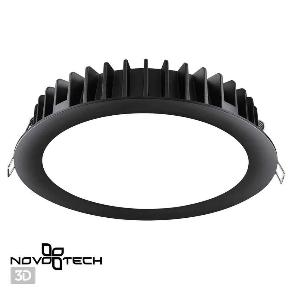 Фото №6  NOVOTECH 358954 SPOT NT22 444 черный Встраиваемый светодиодный светильник с переключателем цветовой температуры IP20 LED 3000К\4000К\6000К 20W 220V LANTE