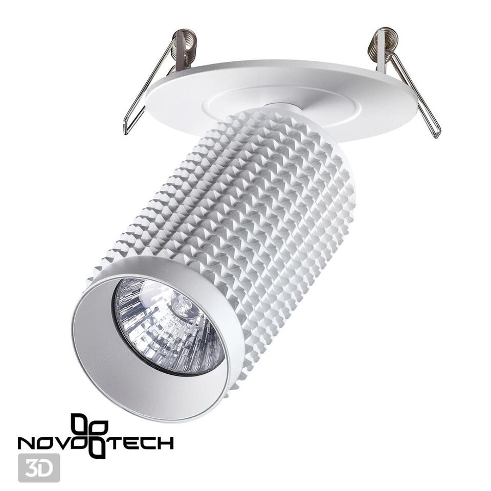 Фото №4  NOVOTECH 370749 SPOT NT21 309 белый Светильник встраиваемый IP20 GU10 50W 220V MAIS