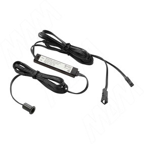 Фото PULSE Выключатель инфракрасный (IR) на преграду, врезной, черный, 12/24V, 48/96W (SW1-DS-FM-1BL)