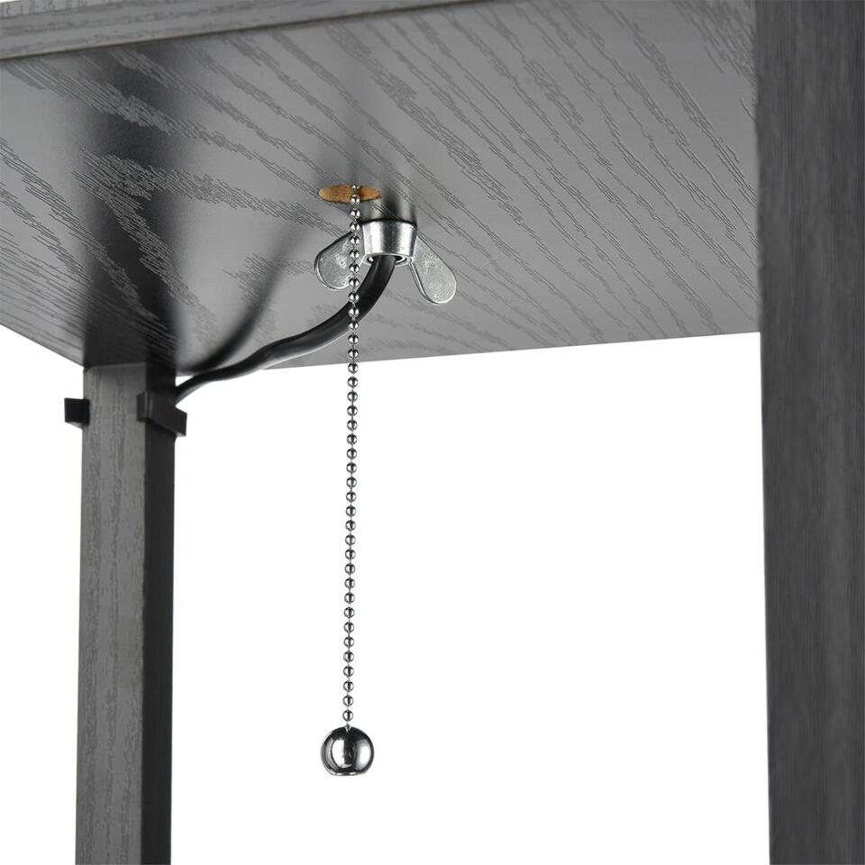 Фото №12  Торшер LUMION 8092/1F COMFI LN26 460 черный/белый, дерево/текстиль Торшер Е27 1*60W 220V PRACTIC