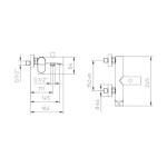 Превью фото №2  821216XX Palazzani 3-tre настенный смеситель для ванны и душа с переключателем Розовое золото шлиф., PVD 86