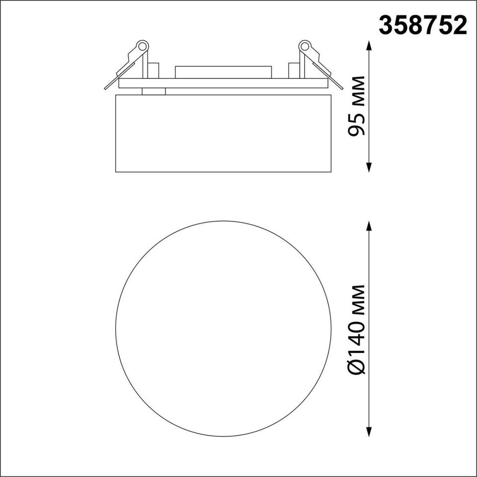 Фото №4  NOVOTECH 358752 SPOT NT21 449 белый Светильник встраиваемый светодиодный IP20 LED 24W 4000K 2100Лм 100-265V PROMETA