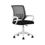 Превью фото №2  Кресло офисное TopChairs Simple SN черный пластик белый