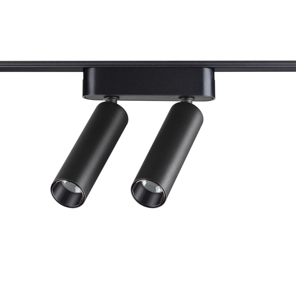 Фото №5  NOVOTECH 359086 SHINO NT23 182 черный Трековый светильник для низков. шинопровода IP20 LED 4000K 2*7W 48V 1260Лм SMAL