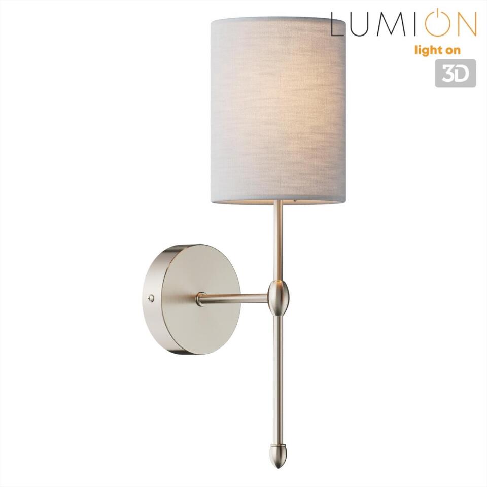Фото №10  LUMION 8262/1W CLASSI LN26 061 металл/текстиль, никель/серый Бра E14 1*40W 220V LATTI