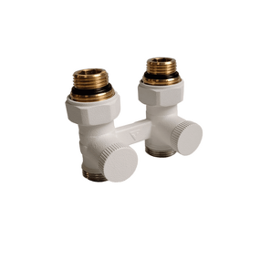 Фото Узел нижнего подключения КЗТО PREMIUM 1/2ʹ х 3/4ʹ Eurokonus, прямой RAL 1T104S9016