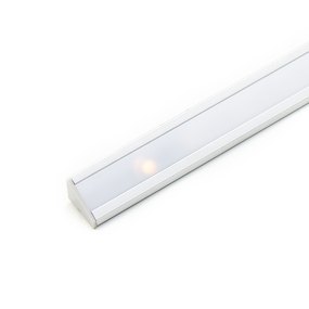 Фото DLIGHT Светодиодный светильник ANGLE с сенсорным выключателем СПРАВА, 9.6 W/м, теплый, алюминий