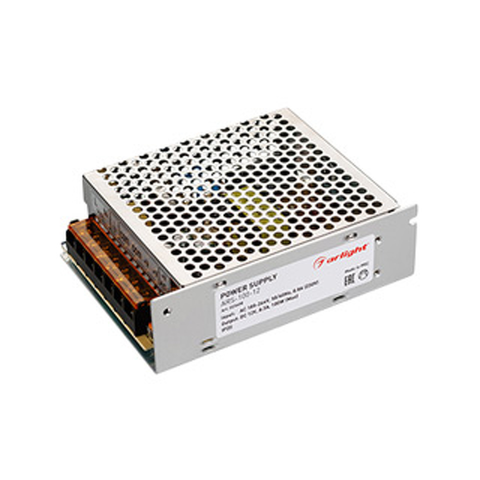 Фото №1  Arlight Блок питания ARS-100-12 (12V, 8.3A, 100W) ( IP20 Сетка, 2 года)