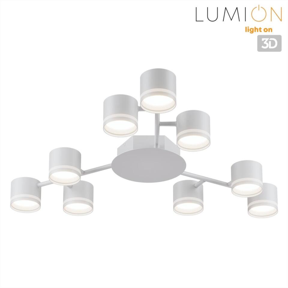 Фото №9  Люстра LUMION 8235/9C COMFI LN26 242 белый металл Люстра потолочная LED GX53 9*12W 220V GARETA