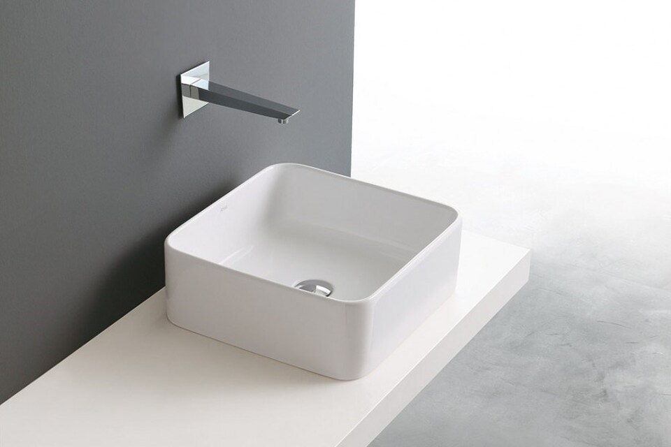 Фото №7  Раковина 40886 / PKU Althea Kuadro раковина накладная 40x40  Матовое железо Plus-Ton®