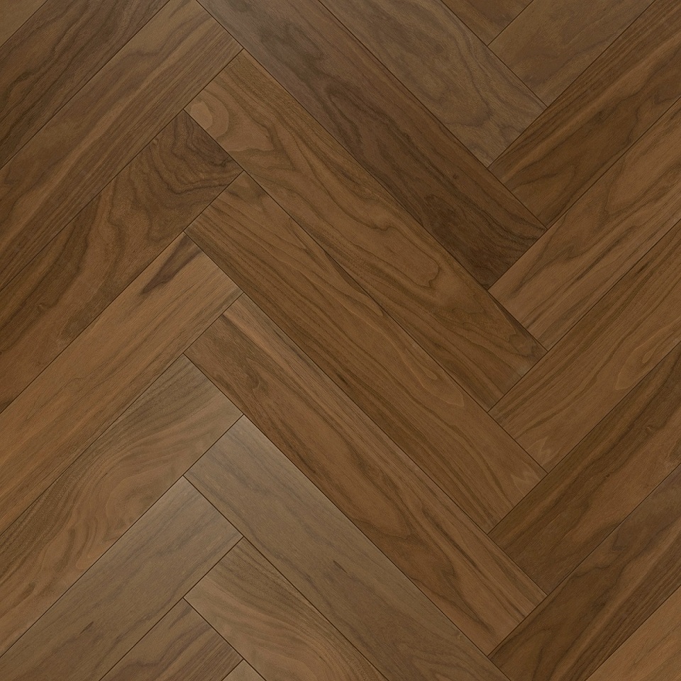 Фото №1  Кварцевый паркет Кварцевый паркет Quartz Parquet Английская Ёлка Орех Американский 33-400-29 5/0,6 мм